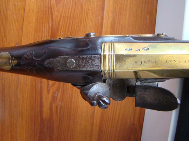An historic English brass barreled Blunderbuss circa 1770 by William Jover of London inscribed "The George Inn, Southwark" — image 5